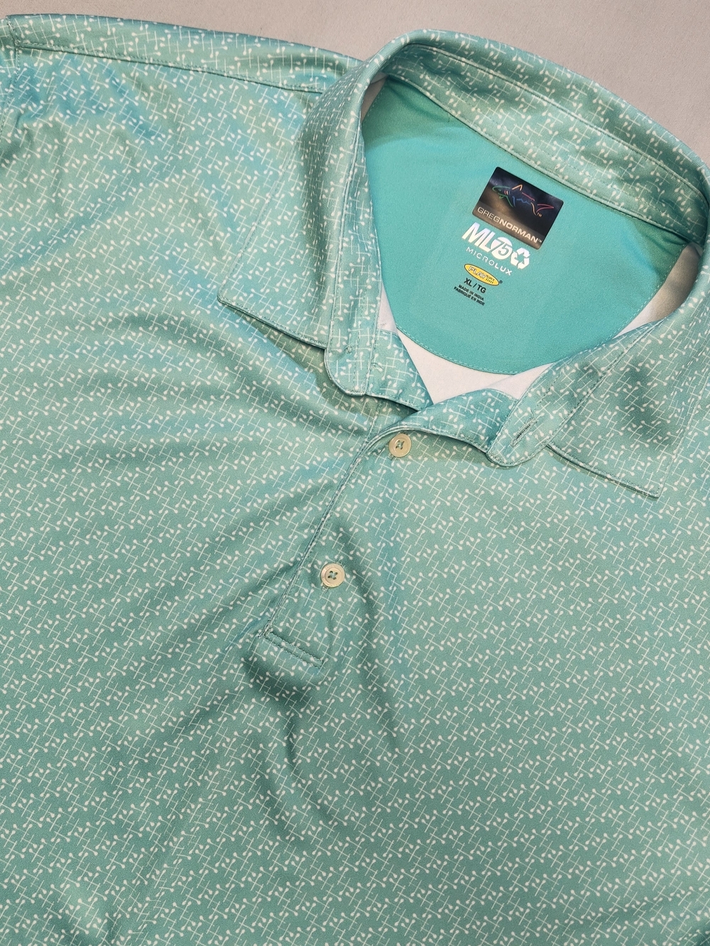 Greg Norman ML75 Play Dry Golf Polo Shirt Men Extra Large Short Sleeve XL
